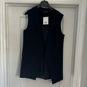 Topshop Black Tailored Lined Vest